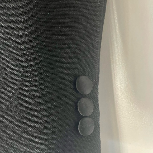 Harrods Vintage Worsted Mohair Tux Jacket, covered buttons, satin lapel, 40R - Picture 6 of 13